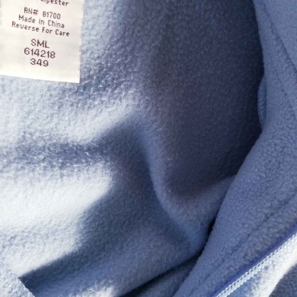 SCANDIA WOODS BLUE FLEECE QUARTER ZIP PULLOVER SIZE SMALL - Picture 4 of 7